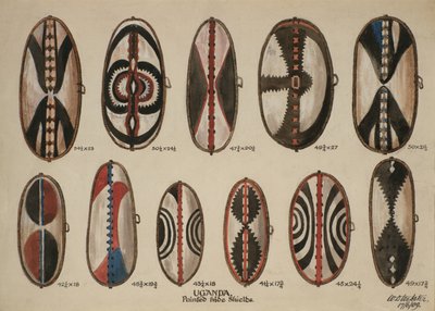 Uganda - Painted Hide Shields by William Downing Webster